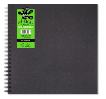 SHADY GECKO BLACK 300mmx300mm 200gsm CARD SKETCHBOOK  GEC404