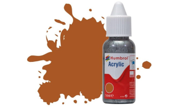 HUMBROL ACRYLIC 9 TAN GLOSS 14ml DROPPER