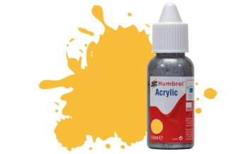 HUMBROL ACRYLIC 24 TRAINER YELLOW MATT 14ml DROPPER