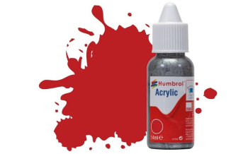 HUMBROL ACRYLIC 60 SCARLET MATT 14ml DROPPER