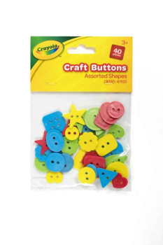 CRAYOLA CRAFT BUTTONS ASSORTED 40 PIECES AC6092-CRA