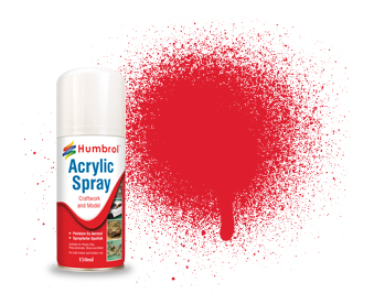 HUMBROL 19 RED 150ml ACRYLIC SPRAY AD6019