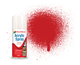 HUMBROL 220 ITALIAN RED RACING 150ml ACRYLIC SPRAY AD6220