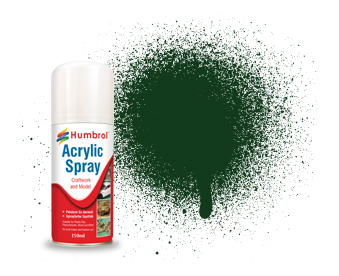 HUMBROL 03 BRUNSWICK GREEN 150ml ACRYLIC SPRAY AD6003