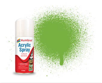 HUMBROL 38 LIME GREEN  150ml GLOSS ACRYLIC SPRAY AD6038