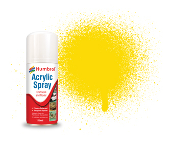 HUMBROL 69 YELLOW 150ml ACRYLIC SPRAY AD6069