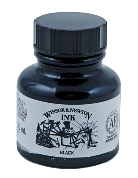 WN DRAWING INK LARGER BLACK 30ml INDIAN INK Spider 1010030