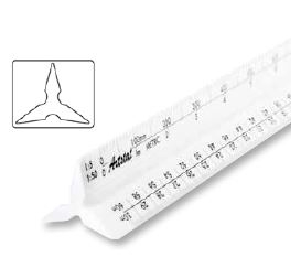 TRIANGULAR SCALE RULER 12Inch TMS130
