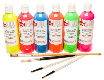 SCOLA FLUORESCENT ARTMIX PAINT 6 X 300ml  AMF300/6/A