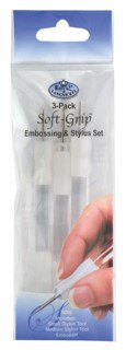 R&L SOFT GRIP EMBOSSING & STYLUS TOOL SET 3 PACK  SG95
