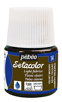 VELVET BROWN LIGHT FABRICS PEBEO SETACOLOR 45ml 329014