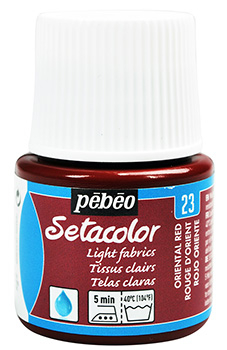 ORIENTAL RED LIGHT FABRICS PEBEO SETACOLOR 45ml 329023