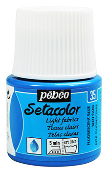 PEBEO SETACOLOR LIGHT FABRICS 45ml FLUOR. BLUE 329-035