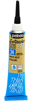 PEBEO SETACOLOR 3D WHITE GOLD METALLIC 20ml 557034