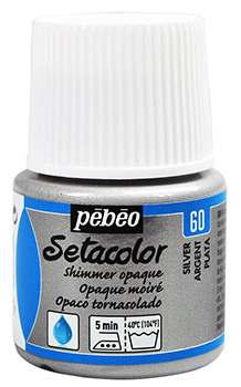 PEBEO SETACOLOR OPAQUE 45ml - SHIMMER SILVER 295060