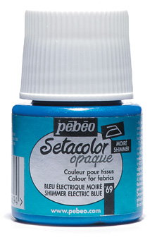 PEBEO SETACOLOR OPAQUE 45ml - SHIMMER ELECTRIC BLUE 295069