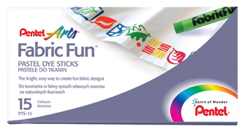 PENTEL FABRICFUN PASTEL DYE STICKS 15'S