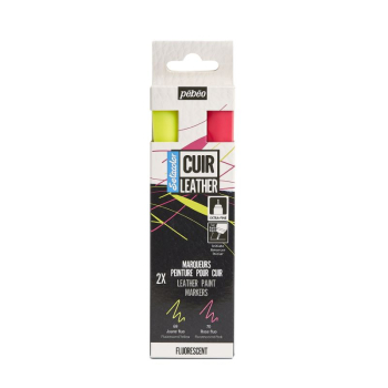 PEBEO SETACOLOR LEATHER MARKER KIT FLUORESCENT X 2 295686