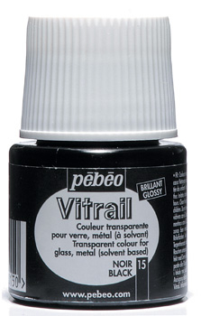 PEBEO VITRAIL 45ml - BLACK 050015