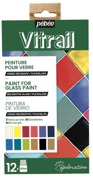 PEBEO VITRAIL EXPLORER SET 12X20ML 757421