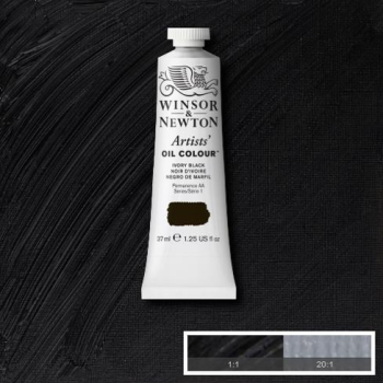 WN ARTIST OIL COLOUR 37ml -IVORY BLACK 1214331