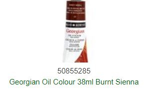 DR 38ml BURNT SIENNA GEORGIAN OIL COLOUR 111014221