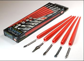 SCRAPER CUTTER SET(5 HOLDERS + 5 CUTTERS)S4