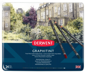DERWENT GRAPHITINT PENCIL TIN OF 24 0700803