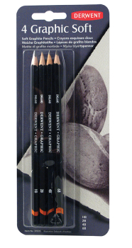 DERWENT GRAPHIC SOFT SKETCHING BLISTER 4 39005