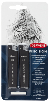 DERWENT MECH PENCIL HB/2B 0.7 REFILL SET 2302431