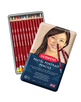 DERWENT PASTEL PORTRAIT TIN 12 RRP &pound;29.45 - OFFER RRP &pound;22.09