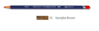 DERWENT WATERCOLOUR PENCIL 55 VANDYKE BROWN 32855
