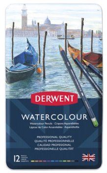 DERWENT WATERCOLOUR PENCIL 12 TIN 32881