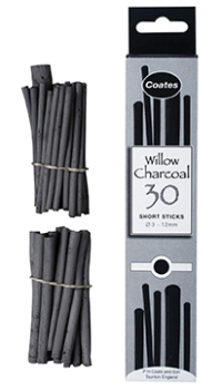 COATES CHARCOAL 30 SHORT STICK (Assorted Diameters) ARTASL