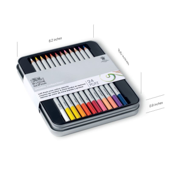 WN STUDIO COLLECTION SOFT CORE COLOUR PENCILS TIN 24 490013