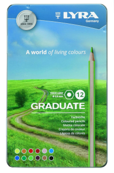 LYRA GRADUATE COLOURED PENCILS 12PCS METAL TIN SET L2871120