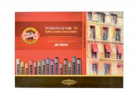 KOH-I-NOOR TOISON D'OR 36 SOFT PASTELS - SET OF 36