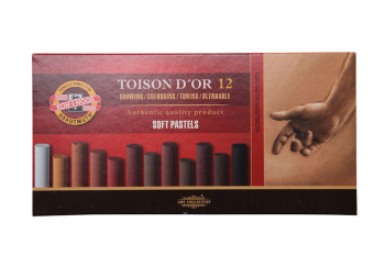 KOH-I-NOOR TOISON D'OR SEPIA SOFT PASTELS-SET OF 12