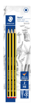 STAEDTLER NORIS PENCIL BLISTERCARD 3 HB 121-2BK3DA