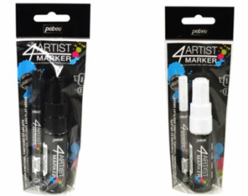 4ARTIST MARKER WHITE 2mm & 8mm SET BY PEBEO 580894