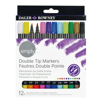 DR SIMPLY DUAL TIP MARKER 12PC SET D644400012