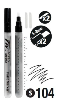 1-3mm CHISEL 160320104 FW MARKER 2 X SET DALER ROWNEY