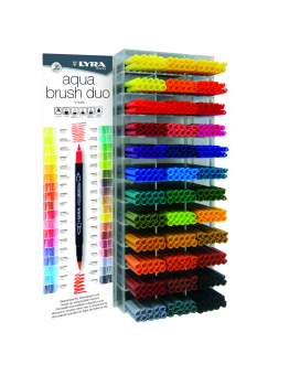LYRA AQUA BRUSH DUO DISPLAY 360 ASSORTED PENS   6527001