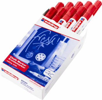 EDDING E-4095 CHALK MARKER RED 4-4095002