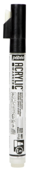 PEBEO ACRYLIC MARKER CHISEL TIP 4mm WHITE 201601