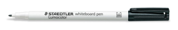 STAEDTLER LUMOCOLOR SLIM WHITEBOARD PEN BLACK 301-9
