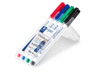 STAEDTLER LUMOCOLOR SLIM WHITEBOARD WALLET OF 4PCS