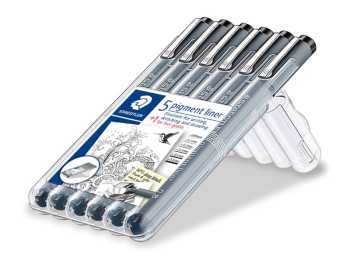 STAEDTLER PIGMENT LINER WALLET 5+1 FREE 308 SB6P1