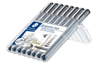 STAEDTLER PIGMENT LINER WALLET OF 8PCS 308 SB8