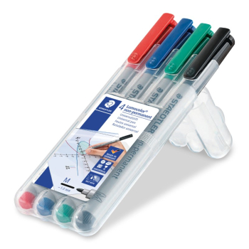 STAEDTLER LUMOCOLOR M NON- PERMANENT WALLET 4PCS 315 WP4